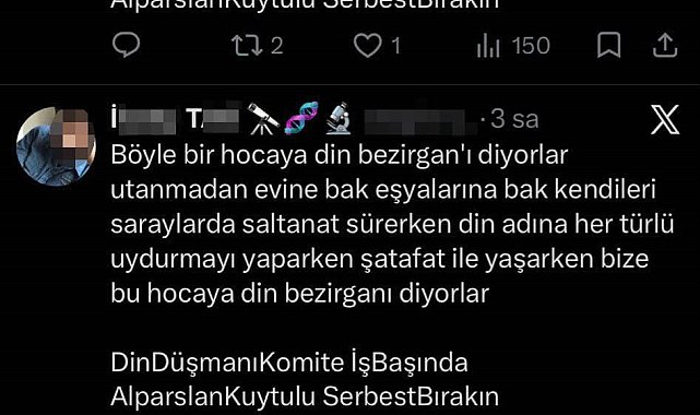 "Alparslan Kuytul Suç Örgütü" operasyonuyla ilgili provokatif paylaşım yapan öğretmene soruşturma
