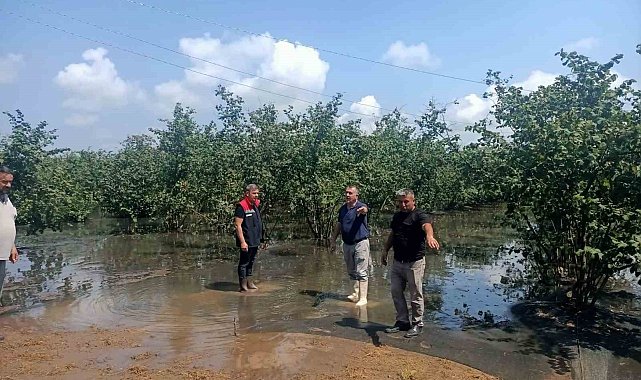 Sağanağın vurduğu Çarşamba'da hasar tespit çalışmaları sürüyor