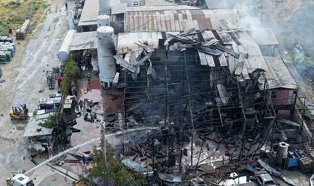Salihli'de felaketin boyutu havadan görüntülendi