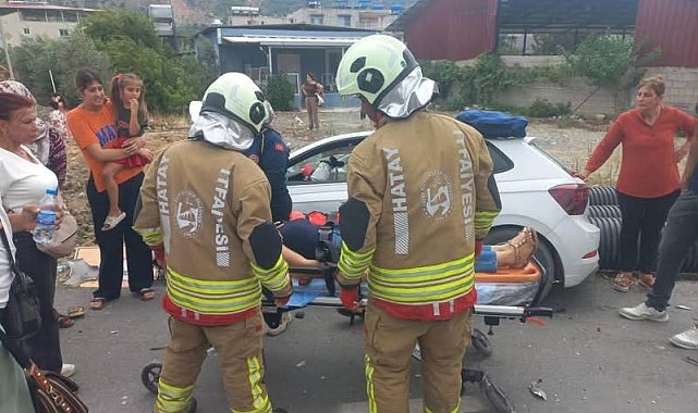 Samandağ'da trafik kazası:1 yaralı