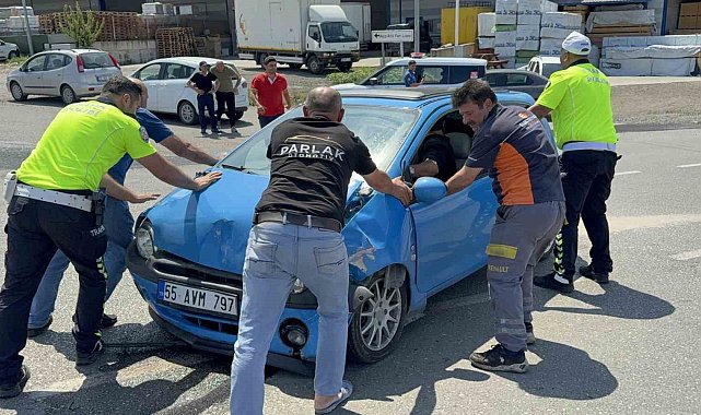 Samsun'da iki otomobil çarpıştı: 1 yaralı