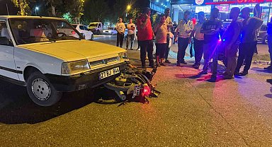 Şanlıurfa'da otomobil ile çarpışan motosikletin sürücüsü yaralandı