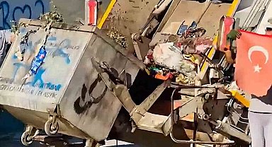 Şanlıurfa'da temizlik personelinin bayrak hassasiyeti takdir topladı