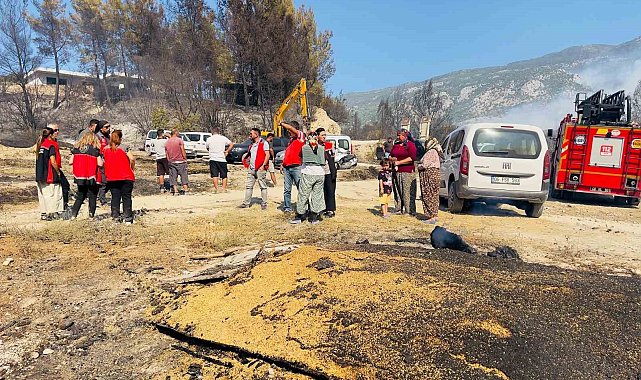 Seydikemer'de yangından etkilenen üreticiler yalnız bırakılmıyor