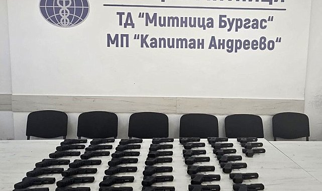 Sınır kapısında incir yüklü tırda 45 adet silah ele geçirildi