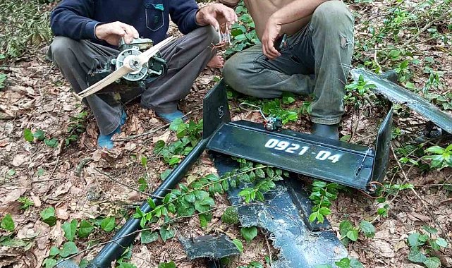 Sinop'ta ormanlık alanda İHA parçaları bulundu