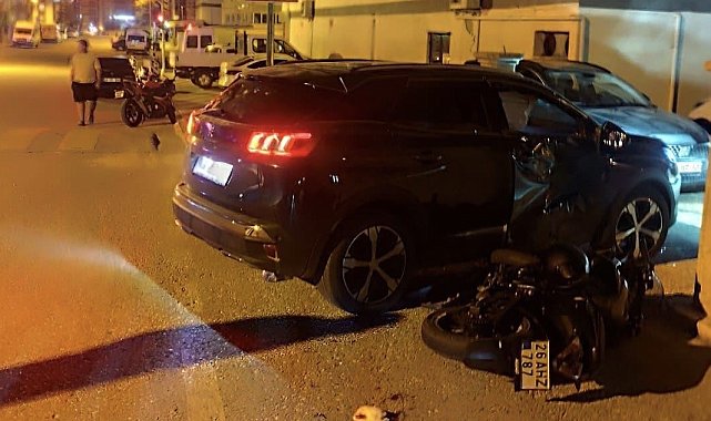 Sivrihisar'da otomobil ile motosiklet çarpıştı, 2 kişi yaralandı
