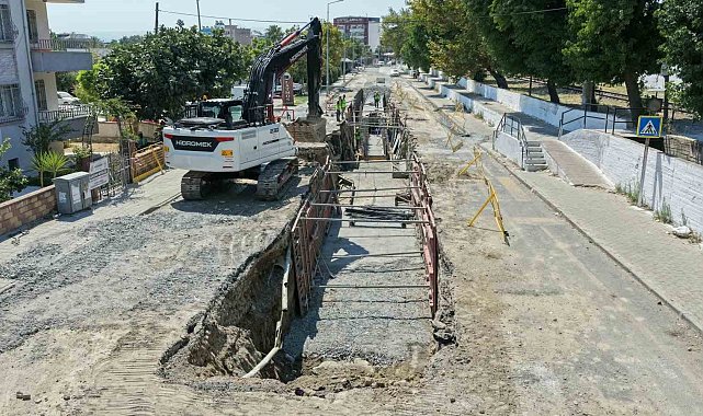 Söke'de 77 milyon TL'lik yağmur suyu hattı projesi sürüyor