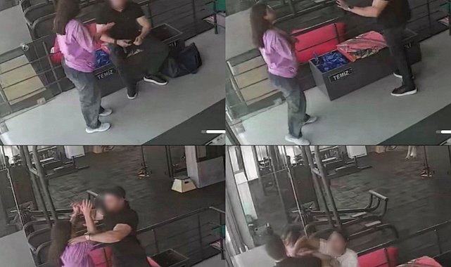 Spor salonunda kadın işletmeciye saldırı: Olay anı kameraya yansıdı