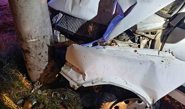 Susurluk'ta otomobil şarampole devrildi:1 yaralı