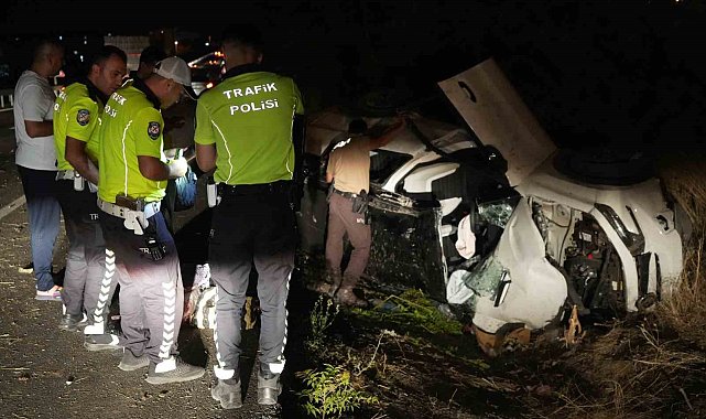 Takla atan otomobil hurdaya döndü: 2 yaralı