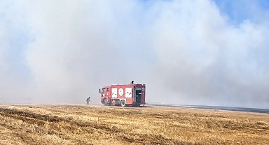 Tekirdağ'da anız yangını