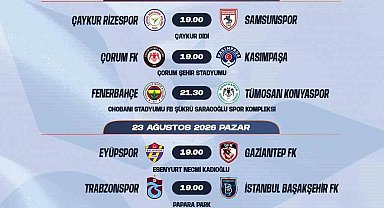 Trendyol Süper Lig'de 2-3. hafta programları açıklandı