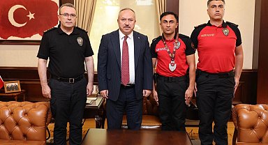 Türkiye ikincisi polis memurundan Genel Müdür Fidan'a ziyaret