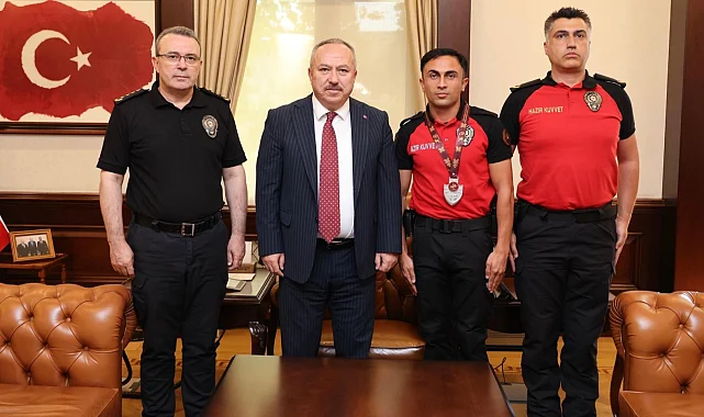 Türkiye ikincisi polis memurundan Genel Müdür Fidan'a ziyaret