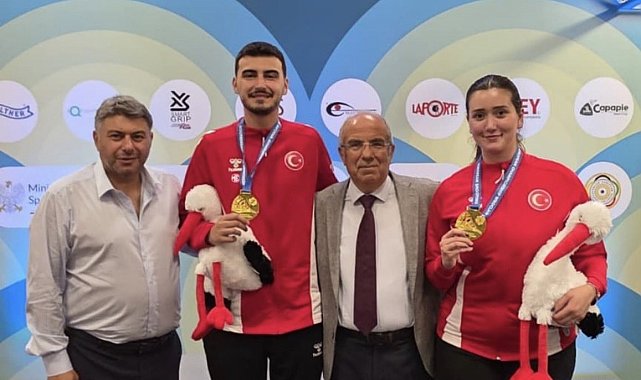 U23 Avrupa Şampiyonası'nda Havalı Tabanca Karışık Takımı'ndan altın madalya