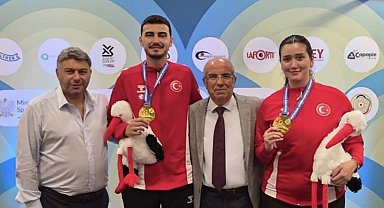 U23 Avrupa Şampiyonası'nda Havalı Tabanca Karışık Takımı'ndan altın madalya