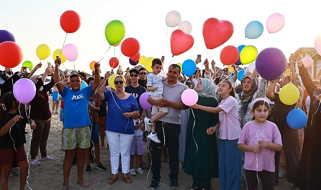 Umut balonları gökyüzüne Göktuğ için bırakıldı