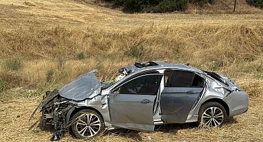 Uşak'ta otomobil takla attı: 1 ölü