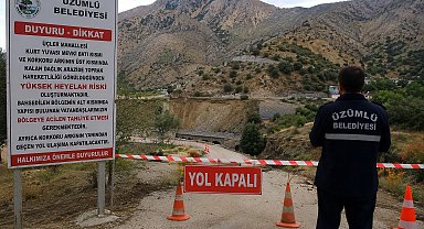 Üzümlü'de heyelan riski nedeniyle bazı yapılar için tahliye uyarısı