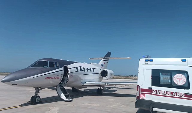 Van'da bir aylık bebek için uçak ambulans havalandı