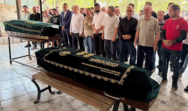 Yangında hayatını kaybeden anneanne torun son yolculuğuna uğurlandı