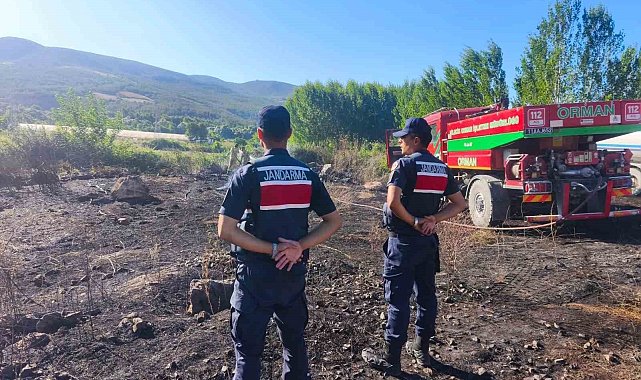 YHT hattında korkutan çalılık yangını
