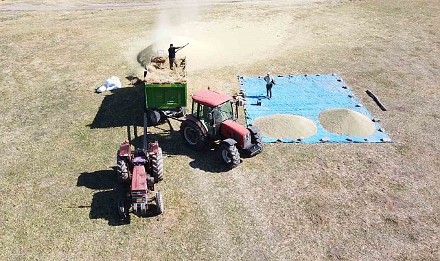 Yozgat'ta mercimek hasadının ardından patoz mesaisi başladı