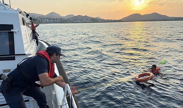 Yunan adalarına yüzerek geçmeye çalışan 1 düzensiz göçmen yakalandı