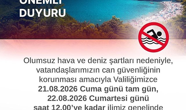 Zonguldak'ta iki gün boyunca denize girişler yasaklandı