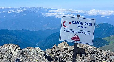 3 bin 428 rakımdaki Karçal Dağı'nın zirvesi havadan görüntülendi