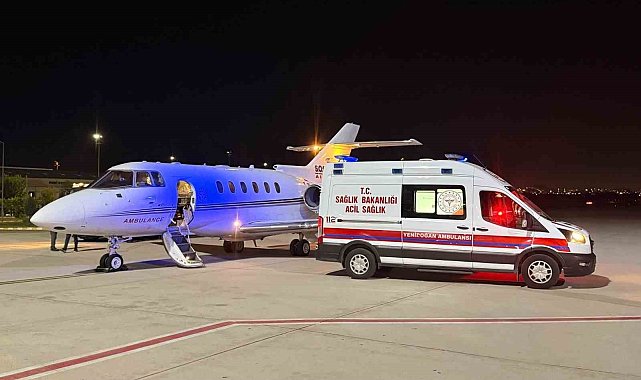 50 günlük Eylül bebek, ambulans uçakla Batman'dan Konya'ya sevk edildi