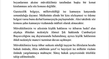 Adalet Bakanı Gürlek'in avukatından Şık'a suç duyurusu