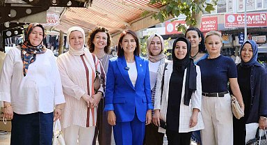 AK Parti Kadın Kolları Teşkilatı Bayramyeri'nde esnafı ziyaret etti