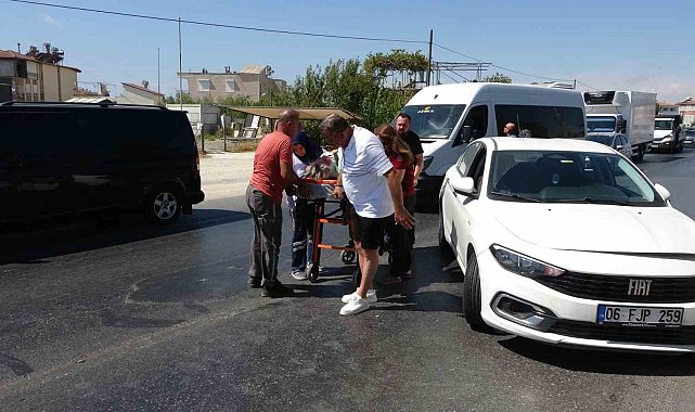 Akaryakıt tankeri otomobille çarpıştı: 1 yaralı
