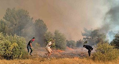 Aksu'daki orman yangınının kontrol altına alma çalışmaları devam ediyor