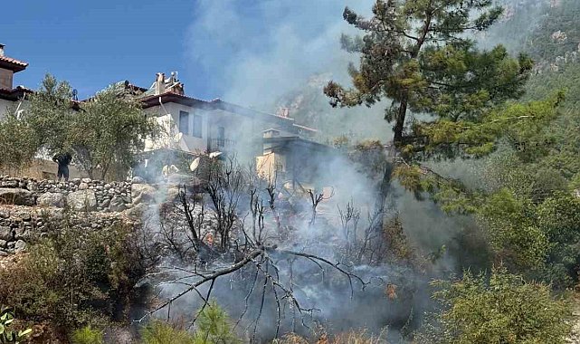 Akyaka'da ot yangını paniğe neden oldu