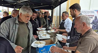 Alaçam'da Ahilik Haftası'nda ahi pilavı ikramı