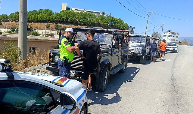 Alanya'da safari araçlarına denetim: 5 araca 233 bin TL ceza