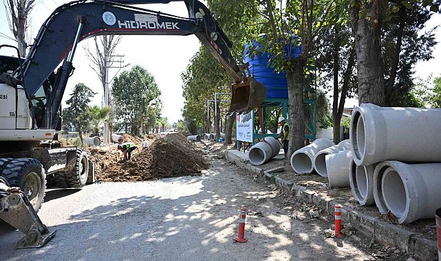 Alaşehir'de taşkınlara karşı 1.2 kilometrelik kolektör hattı