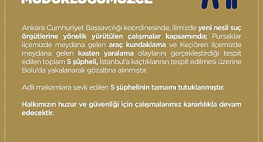 Ankara Emniyet'inden yeni nesil suç örgütlerine operasyon: 5 kişi tutuklandı
