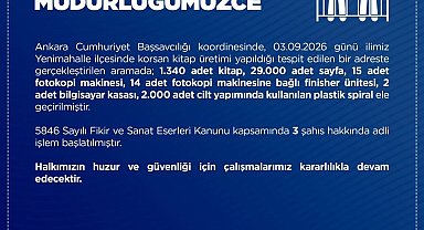 Ankara'da bin 340 adet korsan kitap ele geçirildi