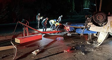 Ankara'da otomobil takla attı: 1 ölü