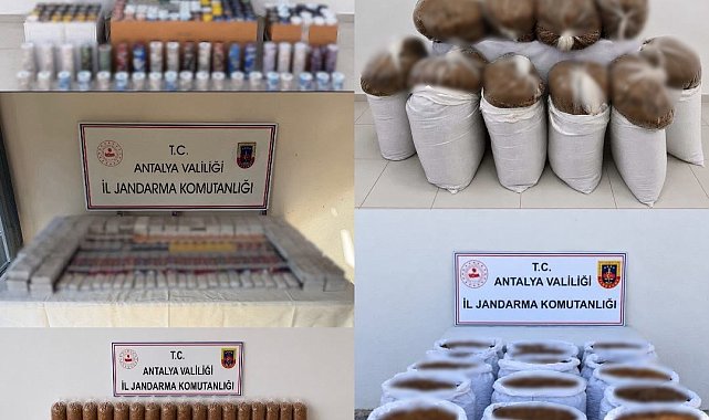 Antalya'da 1 ton 150 kilogram kıyılmış tütün ele geçirildi