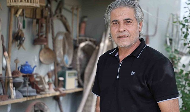 Asırlık tarım aletlerini topladı, bahçesini kültür sergisine dönüştürdü