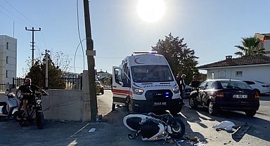 Ayvalık'ta yeni açılan tali yolda kaza: 1 yaralı