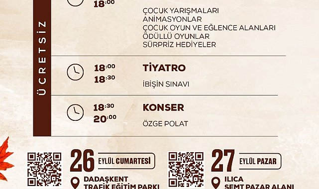 Aziziye'de "Güz akşamları" başlıyor