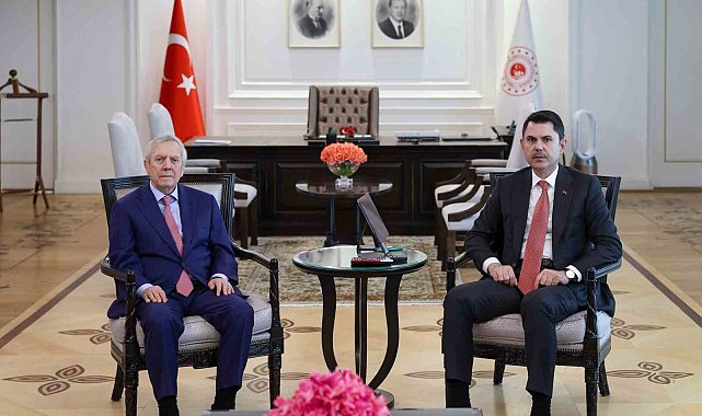 Bakan Kurum, Fenerbahçe spor kulübü başkanı Aziz Yıldırım'ı kabul etti
