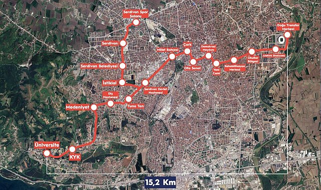 Bakan Uraloğlu: "15,2 kilometre uzunluğundaki Adapazarı-Serdivan Tramvay Hattımızı 19 istasyonla hizmete sunacağız"