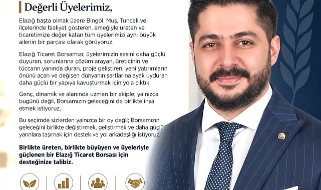Başkan adayı Şenol Arslan: "Borsamızın geleceğini birlikte inşa etmek istiyoruz"
